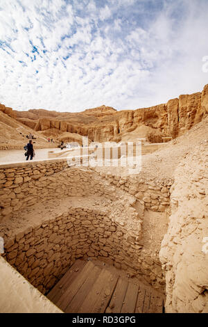 Tal der Könige in Luxor Ägypten Gräber Ausgrabungen Stockfoto