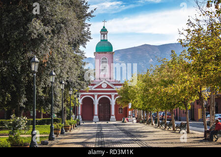 Kirche in San José de Maipo Stadt an der Cajon del Maipo, Chile Stockfoto