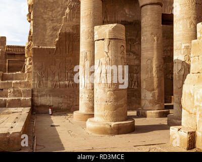 Kom Ombo Tempel Ruinen der Krokodilgott Sobek in Assuan Ägypten gewidmet Stockfoto