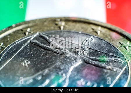 Italienische eurocoin, symbolische Foto Schuldenkrise in Italien, Italienische Euromünze, Symbolfoto Schuldenkrise in Italienisch Stockfoto