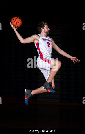 Januar 15, 2019: JJ Pearce an der High School zog Timme #2 hatte 32 College bietet und war einer der oberen 50 geordnet High School Basketball Spieler in den Vereinigten Staaten hat mit der Gonzaga University Bulldoggen unterzeichnet und wird ab dem Schuljahr 2019. Albert Pena/CSM Stockfoto