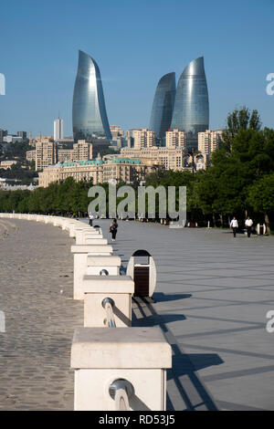 Flame Towers Baku Aserbaidschan Stockfoto