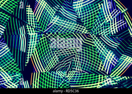 Abstrakte leuchtet in verschiedenen Farben. Geometrische Muster Licht Malerei Fotografie. Stockfoto