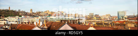 Panoramablick auf die Skyline von Bristol, England, Vereinigtes Königreich Stockfoto