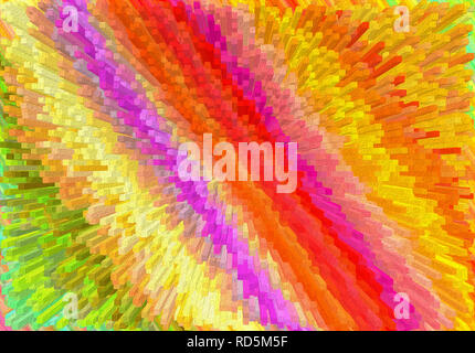 Mulricolored abstrakte diagonale Muster, Extrudieren und Volumeneffekte Stockfoto