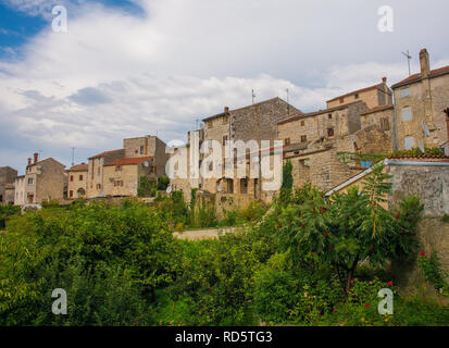 Die historische Hill Village von Ballen (auch Valle genannt) in Istrien, Kroatien Stockfoto