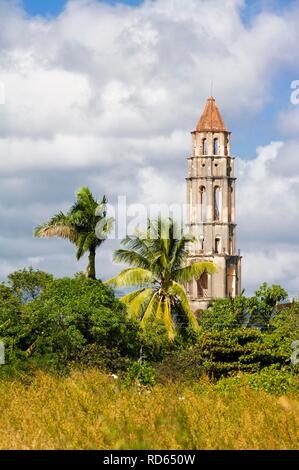 Manaca Iznaga Turm, Valle de los Ingenios, Tal der Zuckerfabriken, Trinidad, Unesco Weltkulturerbe Stockfoto