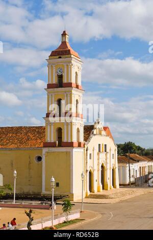 San Juan Bautista oder Pfarrliche Bürgermeister Kirche, Remedios, Provinz Santa Clara, Kuba, Mittelamerika Stockfoto