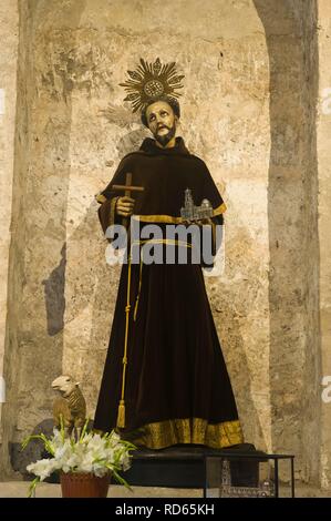 Statue von San Francisco De Asis, St. Franziskus von Assisi, San Francisco De Asis Kirche und Kloster, die Altstadt von Havanna Stockfoto