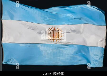 Argentinische Flagge, Buenos Aires, Argentinien, Südamerika Stockfoto