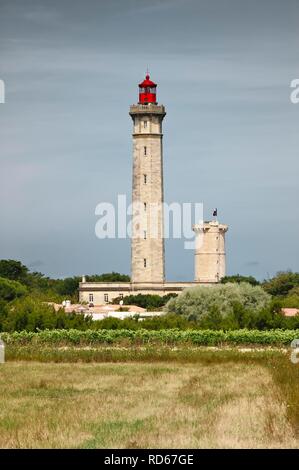 Leuchtturm der Wale oder Phare des Baleines, Saint Clément Des Baleines, Ile de Re Insel, Departement Charentes Maritime Stockfoto