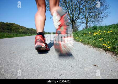 Laufschuhe, Freizeit Läufer Joggen Stockfoto