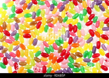 Differenty farbigen Bonbons oder Jelly Beans Stockfoto