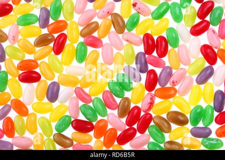 Differenty farbigen Bonbons oder Jelly Beans Stockfoto