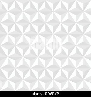 Abstrakte Dreieck Hintergrund. Weiße und graue geometrische Struktur. Nahtlose Dreiecke Muster. Strukturierte Hintergrund. Vector Illustration. Stock Vektor