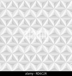 Abstrakte Dreieck Hintergrund. Weiße und graue geometrische Struktur. Nahtlose Dreiecke Muster. Strukturierte Hintergrund. Vector Illustration. Stock Vektor