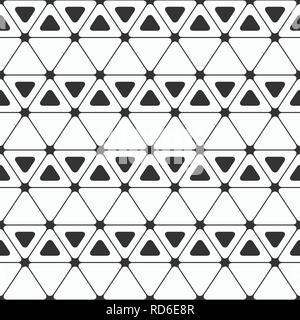 Zusammenfassung nahtlose Muster. Dreiecke mit abgerundeten Ecken. Vector Hintergrund. Stock Vektor