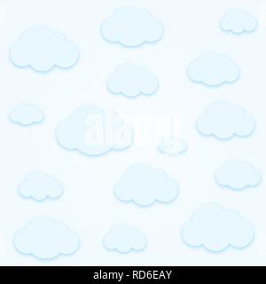 Nahtlose wolken Muster. Vector Hintergrund. Farbe Abbildung. Eps 10-Datei. Stock Vektor