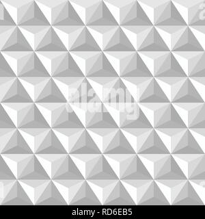 Abstrakte Dreieck Hintergrund. Weiße und graue geometrische Struktur. Nahtlose Dreiecke Muster. Strukturierte Hintergrund. Vector Illustration. Stock Vektor