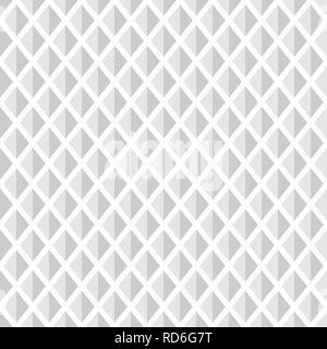 Zusammenfassung nahtlose Rauten Muster. Wiederkehrende geometrische Fliesen. Weiße und graue geometrische Struktur. Contemporary Graphic Design. Strukturierte Hintergrund. Stock Vektor
