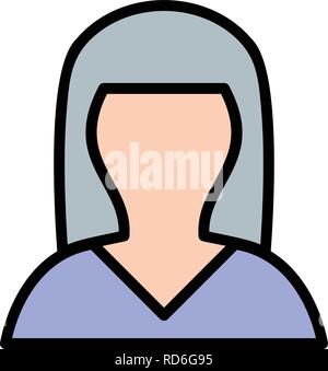 Weiblichen Avatar Zeichen Symbol Vektor Illustration für den privaten und gewerblichen Gebrauch... Reinigen Sie trendige Symbol... Stock Vektor