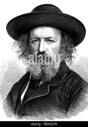 Alfred, Lord Tennyson, 1. Baron Tennyson, 1809-1892, britische viktorianische Dichter, historische Abbildung ca. 1893 Stockfoto