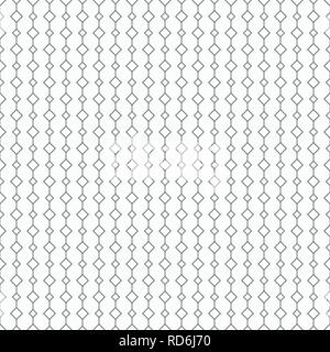 Zusammenfassung Einfache Muster mit Rauten. Einfarbige geometrische Formen. Rauten durch Linien verbunden. Trendy Muster für Stoffe, Tapeten. Stock Vektor