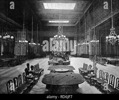 Frühe Autotype Salle de Jeux, Spielsalon, Casino Monte Carlo, Monte Carlo, Monaco, historisches Foto, 1884 Stockfoto