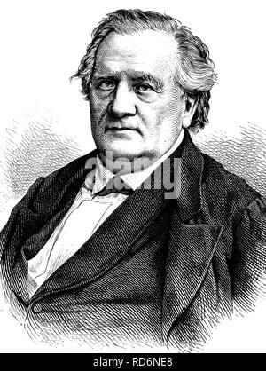 Franz Lachner, 1803-1890, deutscher Komponist und Dirigent, historische Abbildung, ca. 1886 Stockfoto