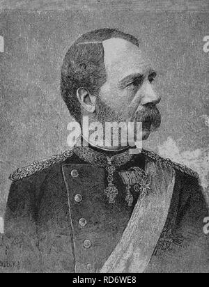 Christian IX., König von Dänemark, 1818-1906 Holzschnitt aus dem Jahr 1880 Stockfoto