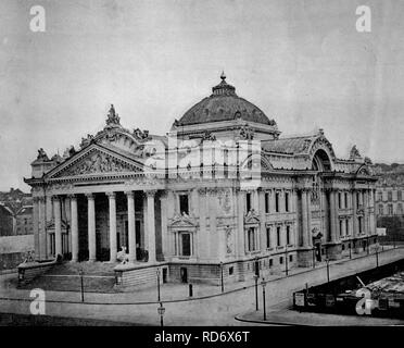 Eines der ersten Autotype Fotos des Palais De La Bourse, Börse, Brüssel, Belgien, um 1880 Stockfoto