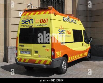 Ambulancia SEM Notfälle mediques Auto Y98 pic 1. Stockfoto