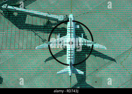 Symbolisches Bild, kritische Infrastrukturen, die Institutionen, die eine wichtige Bedeutung für die Öffentlichkeit und die Funktion der Gesellschaft, sie Stockfoto