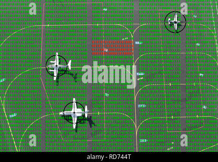 Symbolisches Bild, kritische Infrastrukturen, die Institutionen, die eine wichtige Bedeutung für die Öffentlichkeit und die Funktion der Gesellschaft, sie Stockfoto
