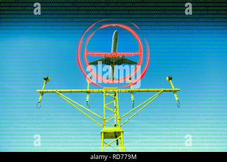 Symbolisches Bild, kritische Infrastrukturen, die Institutionen, die eine wichtige Bedeutung für die Öffentlichkeit und die Funktion der Gesellschaft, sie Stockfoto