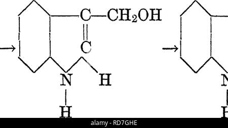 . Bakteriologie und Mykologie von Lebensmitteln. Essen. 244 DARMBAKTERIEN sie United sind mit Schwefelsäure in der Uver ethereal Sul - phate zu bilden. OH H-Ov/P H - 0/^0 - 0 H/0/o Dies ist in der Regel als Natrium oder Kalium Salz ausgeschieden. Fäulnis von Tryptophan. Hopkins und Cole haben die Schritte in der Zersetzung von Tryptophan durch Zellen bestimmt. /^C-CHa-CH-C^o^^N C-CHa-CHa^C-OH-^C NH: N H C N H Tryptophan - UJtl 2-UJtls Indol Propionsäure/. C/N C-CHs C/V C-H N C/N N H JUN Indol aceticS acid Methyl mdol (skatol) Indol wird das Endprodukt methyl Indol und Skatol. Für die Ausscheidung thi Stockfoto