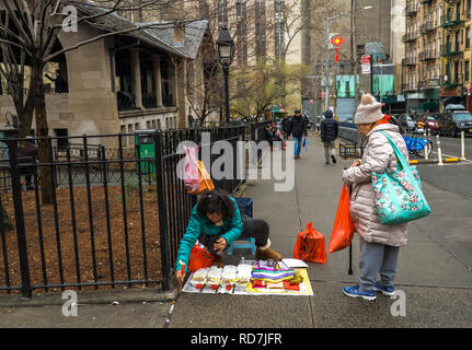 Chinatown/New York - 1/10/19 - Die lebhaften Chinatown in New York Stockfoto