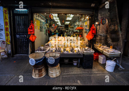 Chinatown/New York - 1/10/19 - Die lebhaften Chinatown in New York Stockfoto