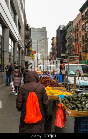 Chinatown/New York - 1/10/19 - Die lebhaften Chinatown in New York Stockfoto