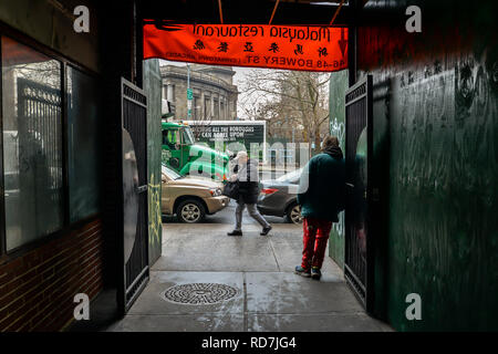 Chinatown/New York - 1/10/19 - Die lebhaften Chinatown in New York Stockfoto