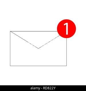 Mail Symbol Vektor auf weißem Hintergrund. Trendy mail Symbol im flachen Stil. Vorlage für App, Ui und Logo. Symbol "E-mail für Ihre Website. Moderne e-mail Symbol, Stock Vektor