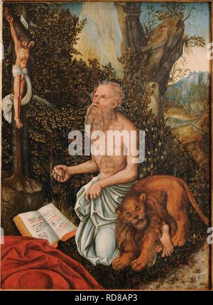 Der heilige Hieronymus. Museum: Veste Coburg. Autor: Cranach, Lucas, der Ältere. Stockfoto