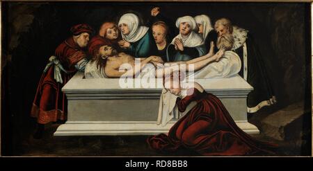 Die Grablegung Christi. Museum: Germanisches Nationalmuseum, Nürnberg. Autor: Cranach, Lucas, der Ältere. Stockfoto