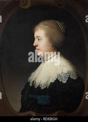 Portrait von Amalia von solms-braunfels (1602-1675). Museum: Musée Jacquemart-André, Paris. Thema: Rembrandt van Rhijn. Stockfoto