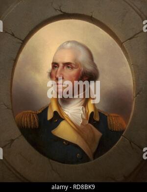 Porträt von George Washington (1732-1799). Museum: private Sammlung. Autor: PEALE, Rembrandt. Stockfoto