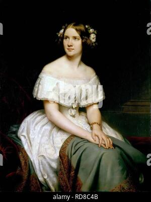 Portrait der Sopranistin Jenny Lind (1820-1887). Museum: den Staatlichen Museen zu Berlin. Autor: Magnus, Eduard. Stockfoto