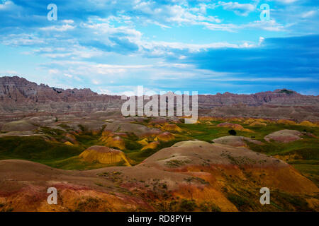 Erodieren Texturen der Badlands National Park South Dakota, Buffalo Gap Grasland Stockfoto