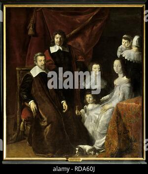 Portrait der Familie von Habert de Montmor. Museum: Château de Sully-sur-Loire. Autor: CHAMPAIGNE, Philippe DE. Stockfoto