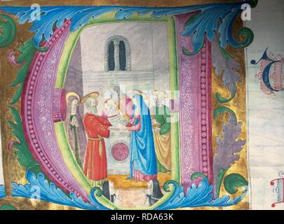 Erste A. Die Darstellung Jesu im Tempel. Museum: San Marco, Florenz. Autor: PLAUTILLA NELLI. Stockfoto