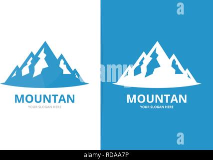 Vector mountain logo Kombination. Natur Symbol oder Icon. Einzigartige hill Logo Design Template. Stock Vektor